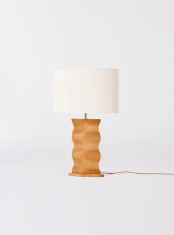 Origin cherry wood table lamp