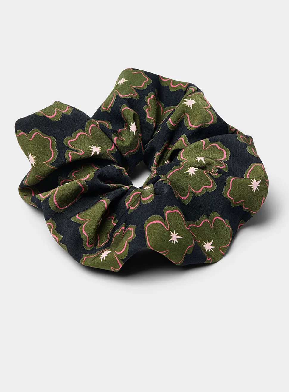 Oversized floral scrunchie