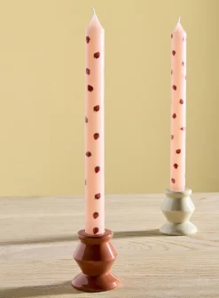 Patterned elongated candles