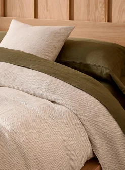 Patterned pure European linen duvet cover