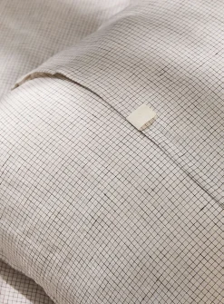 Patterned pure European linen pillow sham