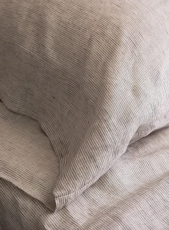 Patterned pure European linen pillowcases