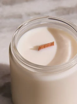Peach and ginger scented candle