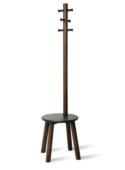 Pillar stool and coat rack