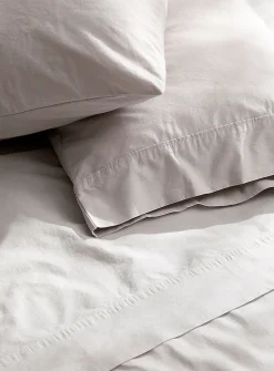 Plain cotton percale pillowcases