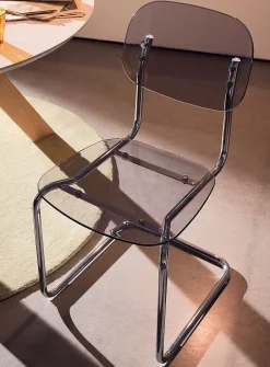Polycarbonate and metal chairs