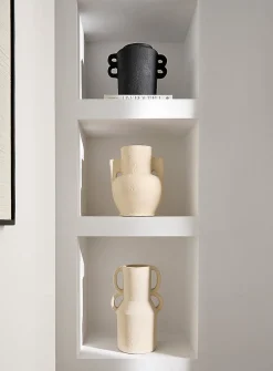 Poseidon cream-coloured terracotta vase