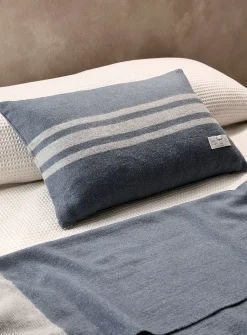 Pure wool striped removable cover cushion