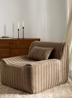 Quilted corduroy high-density foam modular chairs