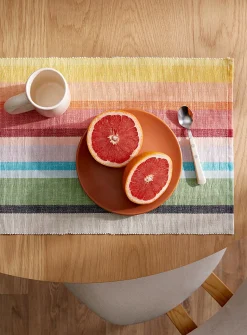 Rainbow stripes placemat