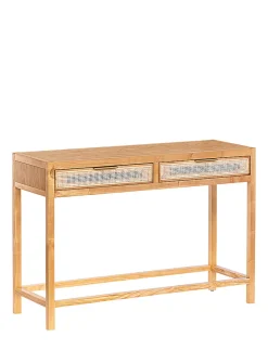 Rattan drawers wooden console