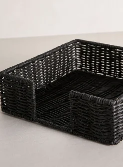 Rattan towel rack