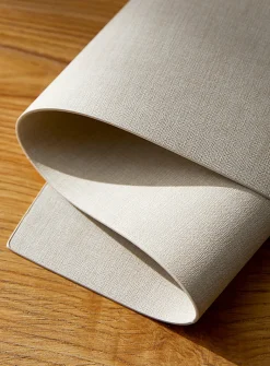 Rectangular heathered faux-leather placemat