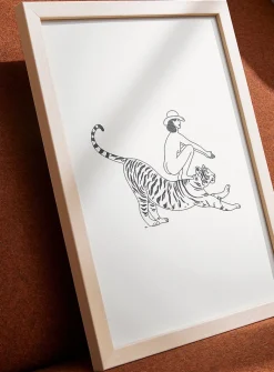 Relaxed tigress art print