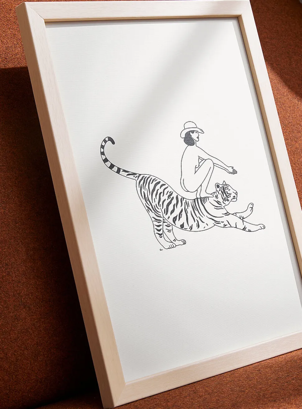Relaxed tigress art print