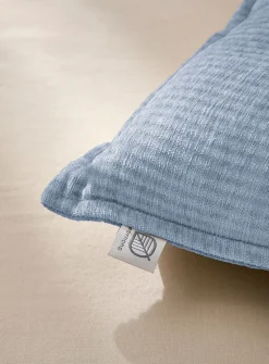 Ribbed chenille tufted cushion
