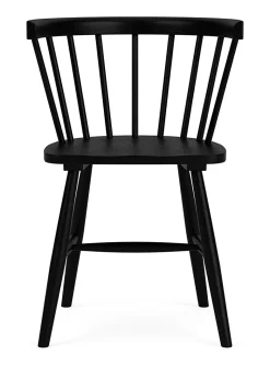 Rubberwood fan bar arm chair
