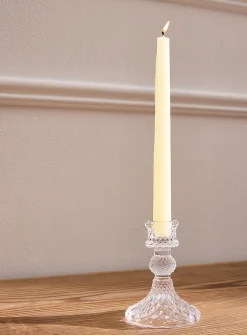 Sculptural glass candle holder