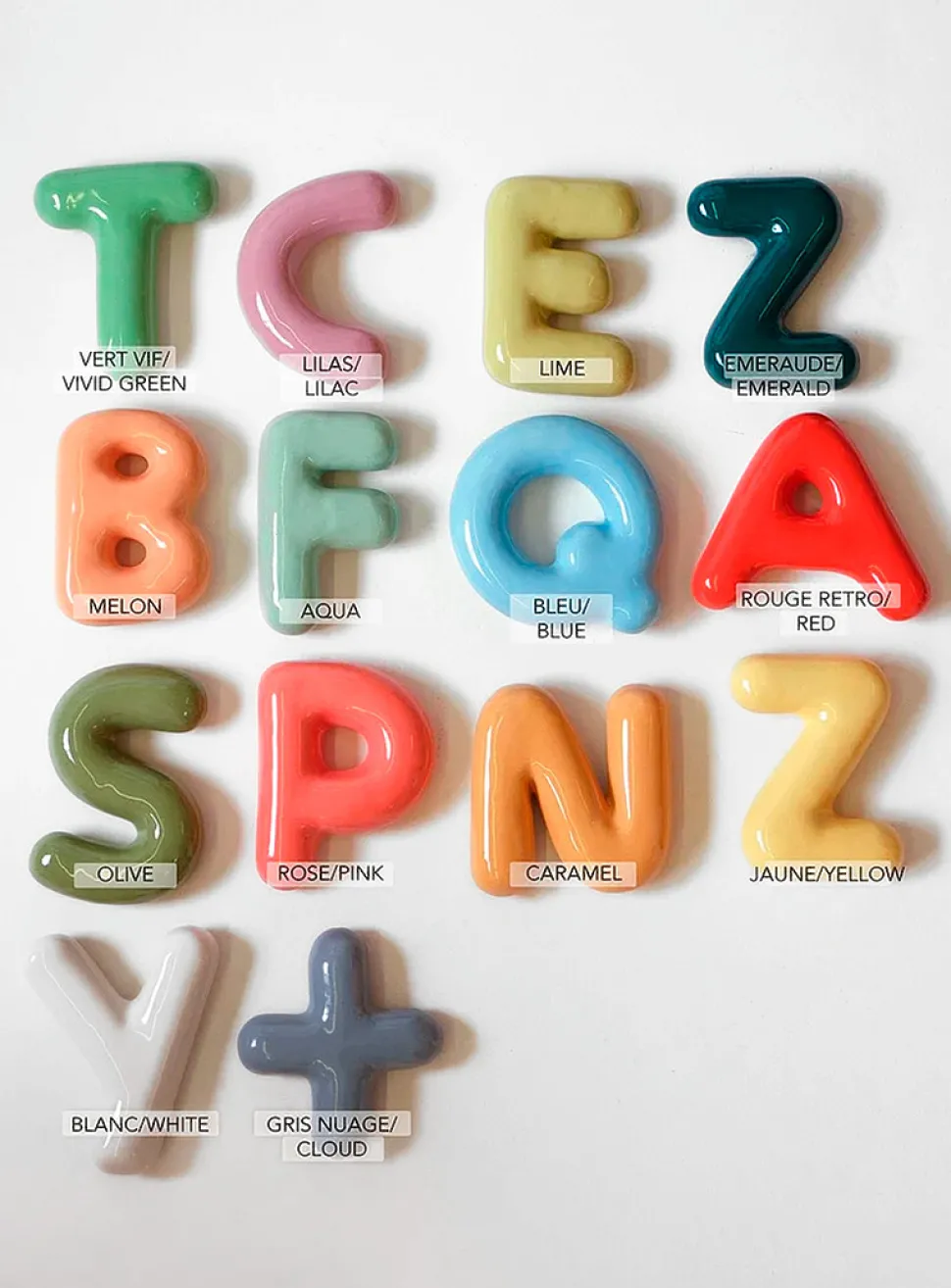Semiporcelain letter J wall ornament