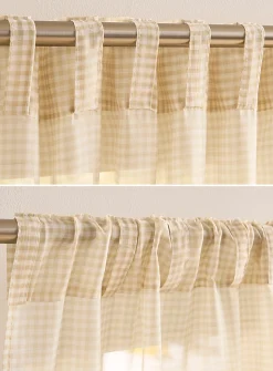 Sheer gingham curtain