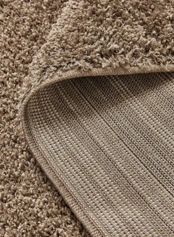 Shiny plain shag rug