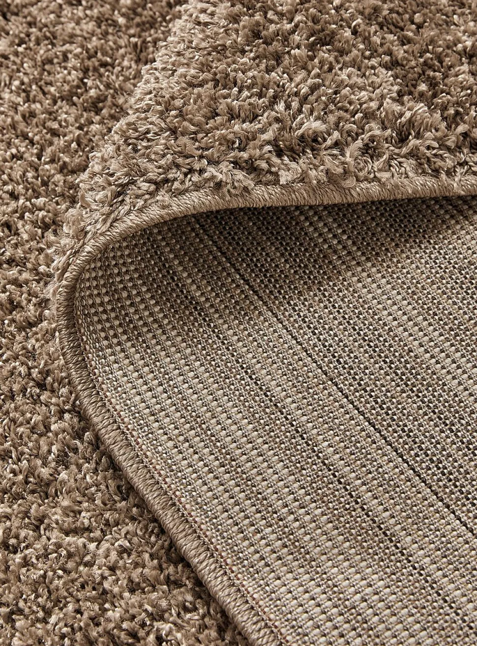 Shiny plain shag rug