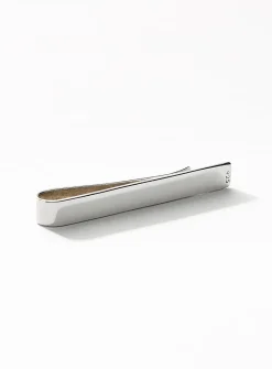 Silver tie clip