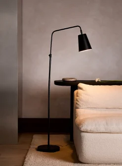 Sleek adjustable-height floor lamp