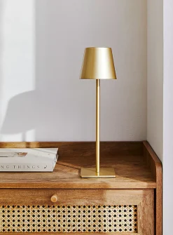 Sleek rechargeable touch table lamp