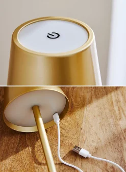Sleek rechargeable touch table lamp