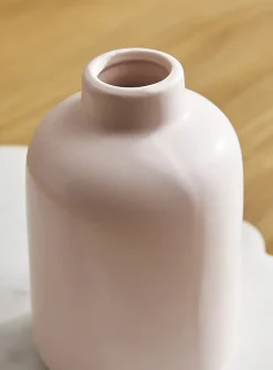 Small minimalist polished ceramic vase