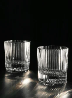 Small ribbed glasses