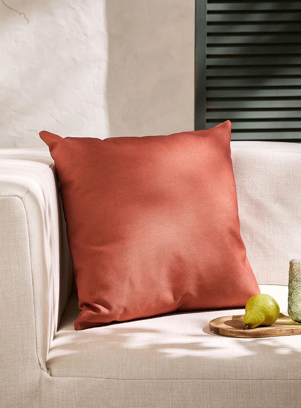 Solid canvas removable-cover outdoor cushion