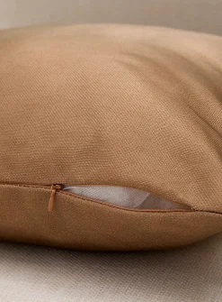 Solid canvas removable-cover outdoor cushion