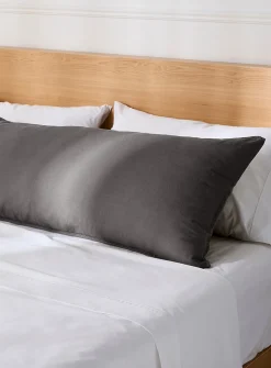 Solid 100% organic cotton body pillow sham