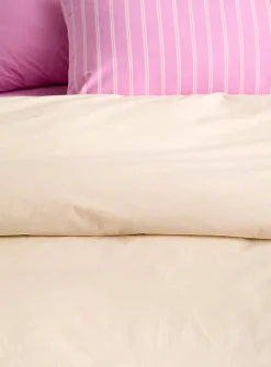 Solid 100% organic cotton percale duvet cover