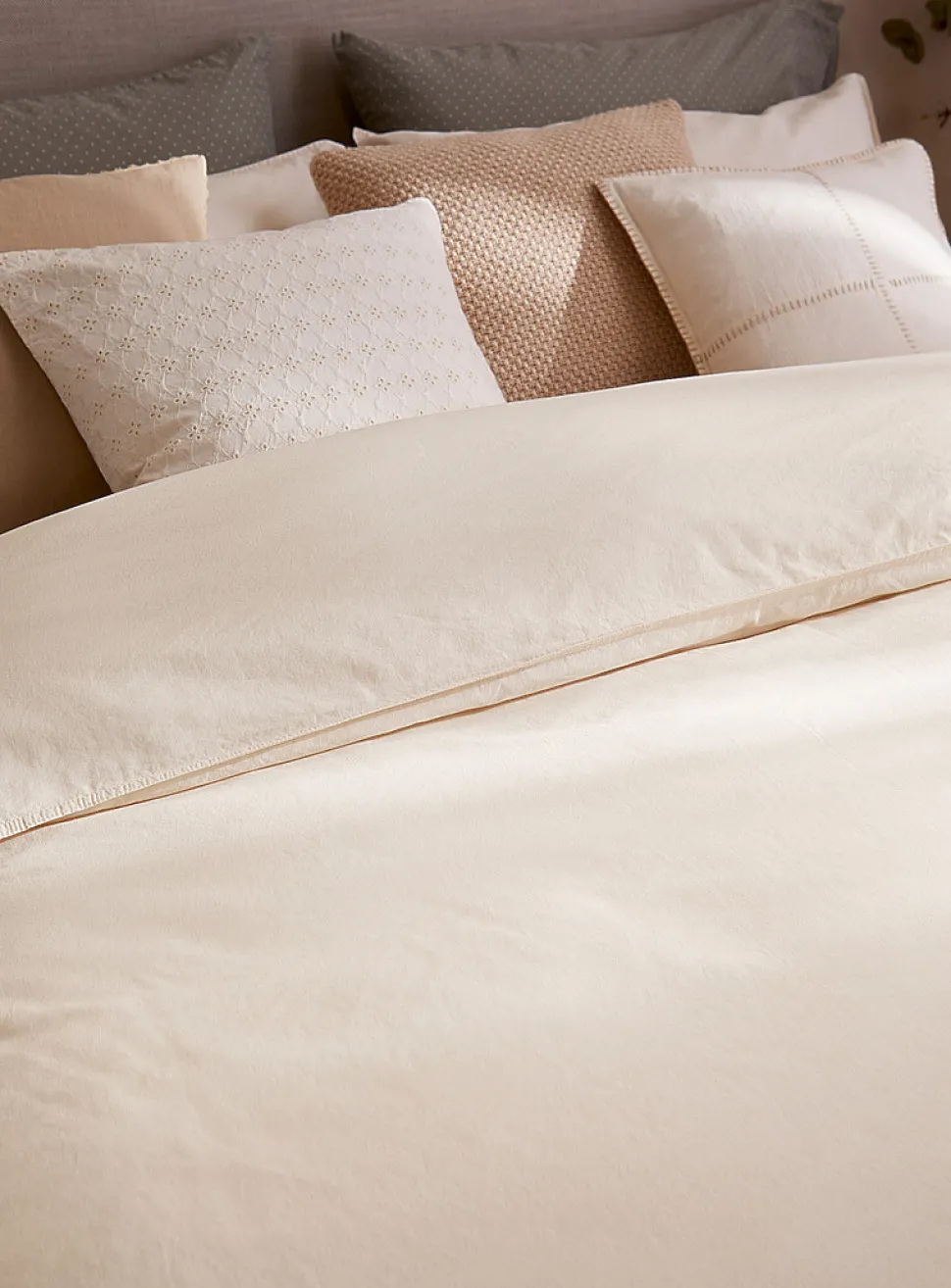 Solid pure organic cotton duvet cover set