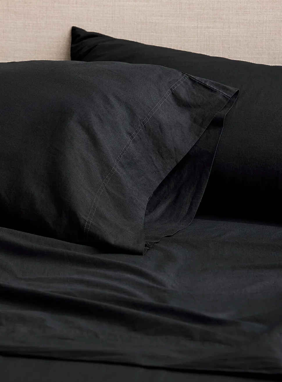 Solid pure organic cotton sheet set