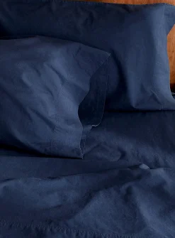 Solid pure organic cotton sheet set
