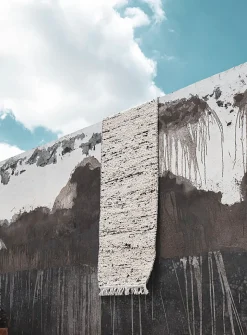 Speckled ivory artisanal hallway runner