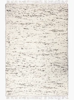 Speckled ivory artisanal rug