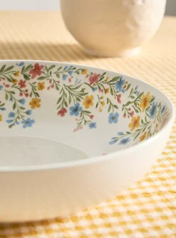Spring flowers large serving bowl
