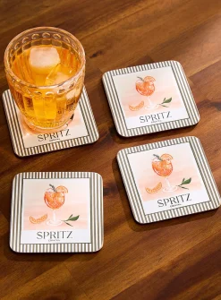 Spritz laminated cork coasters