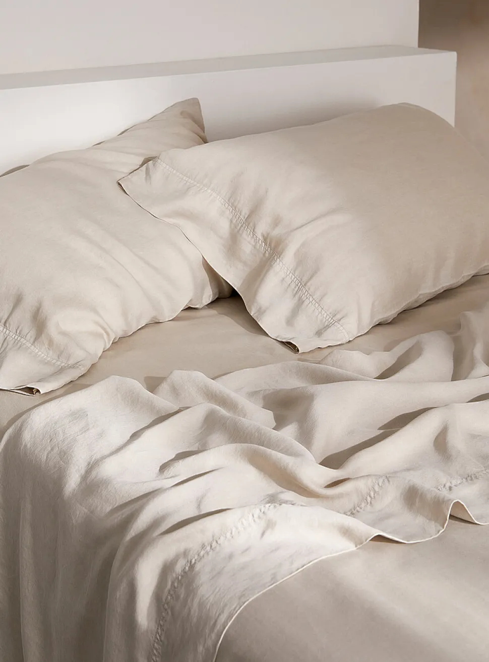 Stonewashed lyocell sheet set
