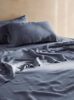 Stonewashed lyocell sheet set