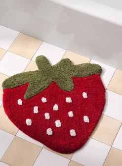Strawberry bath mat