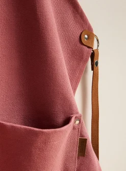 Suede accents coloured apron