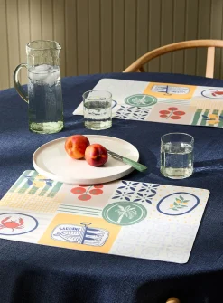 Summer stamps vinyl placemats