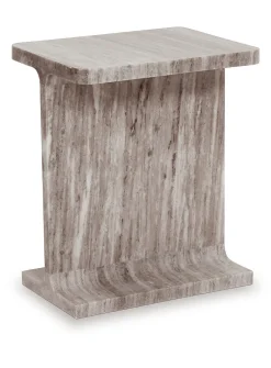 Taupe marble Tullia accent table
