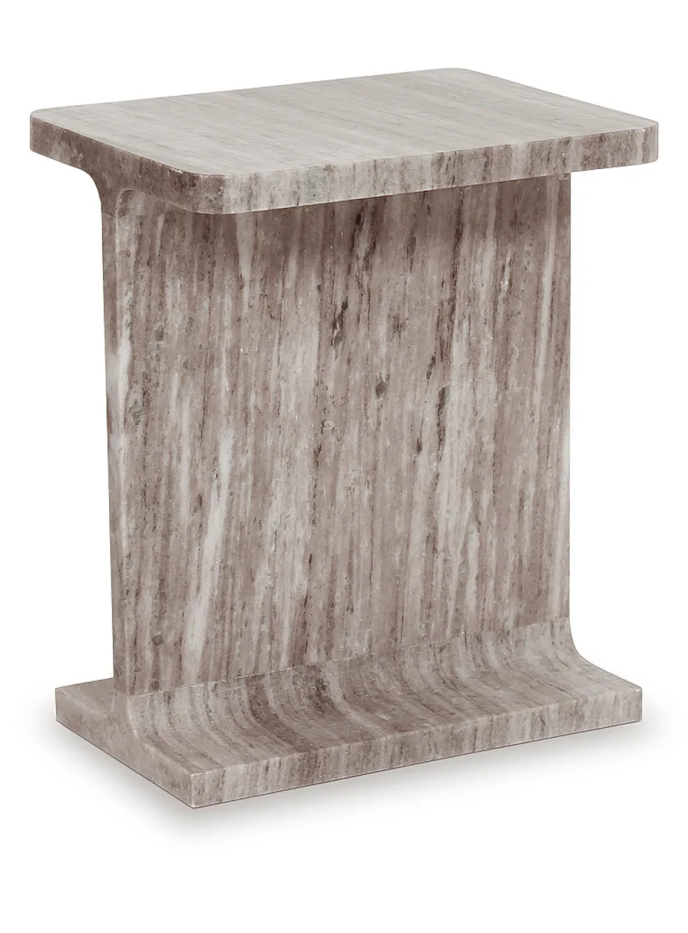 Taupe marble Tullia accent table